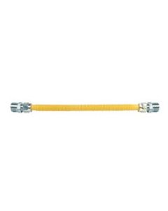 Easyflex EFGC-012-YE-1414-24 Yellow Polymer Blend 304L Stainless Steel Gas Connector