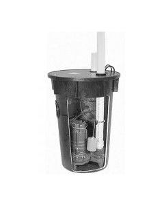 Zoeller 912-0017, Preassembled Simplex Sewage Package W/ BN266 Pump, 1/2 HP, 115 Volt, 2" NPT Discharge, (18" x 30") Poly-Foam Standard Basin, 2" Vent