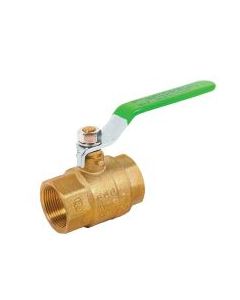 Matco V 759T01LF 759LF 2-Piece Ball Valve With Handle, 1/4 in Nominal, IPS End Style, Forged Brass Body, Full Port, Import