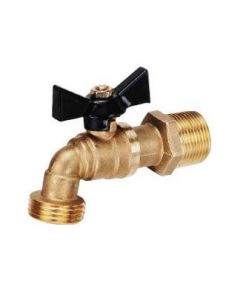 Matco V 646BV03LF Ball Valve Hose Bibb, 1/2" MIP x 3/4" Hose, Lead Free