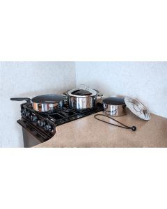 Camco 43925 Ceramic Cookware - 7 pc Nesting Set (Camco) Bilingual