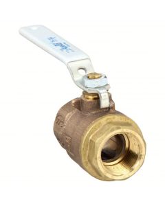 Apollo 77CLF10501A Manual Two-Way Ball Valve: 1 in Size, Brass/Bronze, Straight, FNPT x FNPT, Two-Piece, Lever