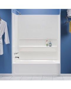 Mustee 660WHT Fiberglass Bathtub Wall Surround, White