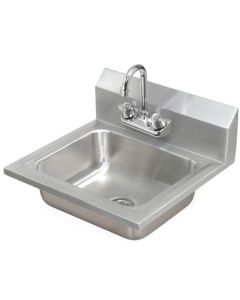 Just Manufacturing A-544-912-TA Handwash Sink - Wall Hung - 20 Gauge Stainless Steel - With Faucet, Drain And P-Trap