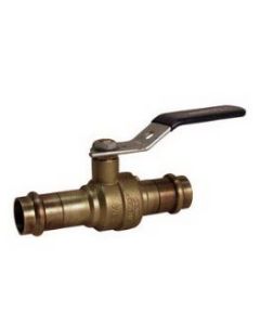 Matco V 759P06LF Series NF 2-Piece Ball Valve, 1-1/4 Inch, Copper Pressure, 200 psi, Forged Brass Body, Lever Actuator, Full Port