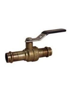 Matco V 759P07LF Series NF 2-Piece Ball Valve, 1-1/2 Inch, Press, 200 psi, Forged Brass Body, Lever Actuator, Full Port