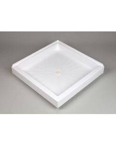 Mustee 3434DTM - 34" Durabase Corner Shower Base - White