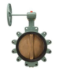 Kitz 6121EG-924 Lug Style Butterfly Valve, Gear Operator, 24 in, Flange, Ductile Iron