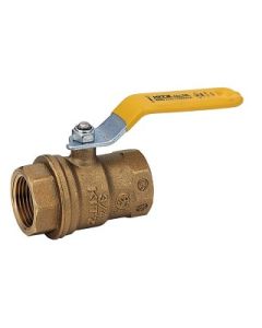 Kitz 58-034 58 Series 2-Piece Ball Valve, 3/4 in Nominal, Thread End Style, Forged Brass Body, FKM Softgoods