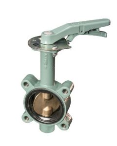 Kitz 6123EL-500 Lug Style Butterfly Valve, Lever Handle, 5 in, Flange, Ductile Iron