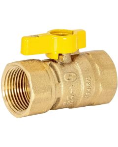 Ez-Flo 60013, Brass Gas Ball Valve With 1/4-Turn Handle, 1" Fip