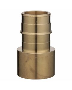 Zurn QE950GX Adapter, Brass, Barbed X Cup, 1 1/2 Inch Pipe Size, 2 29/32 Inch Overall Length