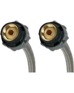 Fluidmaster B4F20CS Click Seal Faucet Connector, Braided Stainless Steel - 1/2-Inch F.I.P. Thread x 1/2-Inch F.I.P. Thread, 20-Inch Length