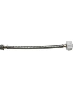 Fluidmaster B1T12CS CLICK SEAL Toilet Connector, Braided Stainless Steel - 3/8 Female Compression Thread x 7/8 Female Ballcock Thread, 12-Inch Length