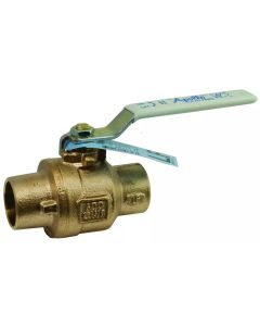 Apollo 77CLF20801A 77CLF-A 2-Piece Ball Valve, 2 in Nominal, Solder End Style, Bronze Body, Full Port, RPTFE Softgoods