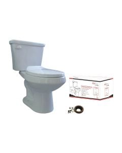 Compass Manufacturing 572-5833 Toilet-In-A-Box Round Front 14.75"-Height 1.28-GPF White