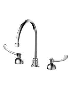 Compass Manufacturing 192-6635 Two Handle Gooseneck Commercial Kitchen Faucet