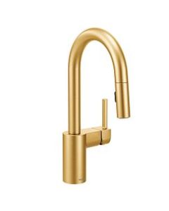 Moen 5965BG Brushed Gold One-Handle Pulldown Bar Faucet