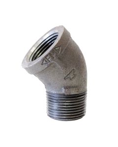 Anvil 0311027601 FIG 1104 Street 45 deg Elbow, 1 in, FNPTxMNPT, 150 lb, Malleable Iron, Galvanized, Domestic