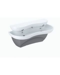 Sloan 3870107 EW-62050 2-Station Lavatory System Sink, Electronic Sensor Operation, 0.5 gpm, Sloan Stone