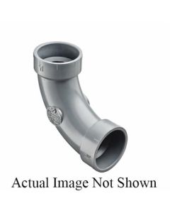 Spears Labwaste™ P304-020C Long Sweep Elbow, 2 In, Hub, Sch 40/Std, Cpvc, Domestic