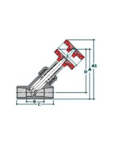 Spears 1732-020 Y-Pattern Valve, 2 in Nominal, Socket End Style, PVC Body, Hand Wheel Actuator, Domestic