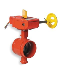 Anvil 7005015024 Grooved-Style Butterfly Valve, Ductile Iron, 300 psi, 2 1/2 in Pipe Size