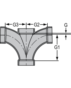 Spears - P500-030C - 3 Cpvc Lw Double Fixture Fitting Hxhxhxh