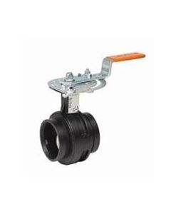 Victaulic V030761SE2 Black Alkyd Enamel Coated Ductile Iron Lever Handle Butterfly Valve