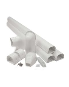 RectorSeal 84005 Fortress Lineset Covers 3.5" 12'Wall Duct Kit, White 92