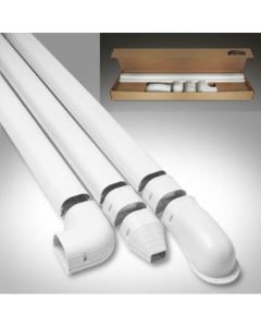 RectorSeal 84025 Fortress Lineset Covers 3.5" 12'Wall Duct Kit, Ivory 92