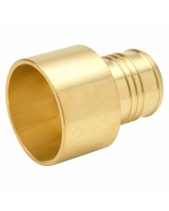 Zurn QQ712GX Sweat Adapter, Brass, Barbed X Barbed, 1 1/4 Inch Pipe Size