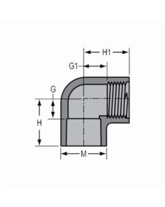 Spears 807-020C Standard 90 deg Elbow, 2 in, Socket x FNPT, SCH 80/XH, CPVC, Domestic
