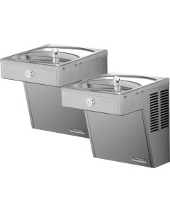 Halsey Taylor Halsey Taylor Wall Mount Vandal-Resistant Bi-Level ADA Cooler, Frost Resistant Non-Filtered Non-Refrigerated Stainless