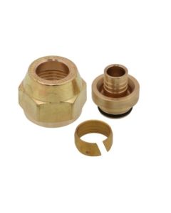 Uponor A4020500 1/2" QS-style Compression Fitting Assembly, R20 thread