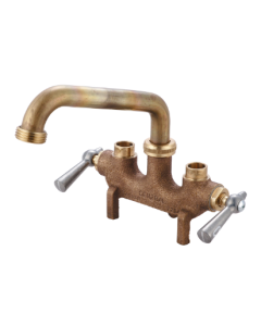 Pioneer 0466 Two Handle Laundry Faucet with Straddle Legs and 6" Tube Spout