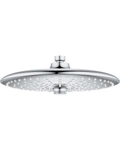 Grohe 26456000 Euphoria Fixed 3-Setting Rainshower Shower Head, Jet SmartRain Rain Settings, Starlight Chrome, 1.75 GPM