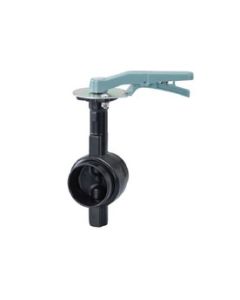 Kitz 4244L-500 5" Grooved Nylon Coated Ductile Iron EPDM Coated Disc Lever Butterfly Valve (Lead Free)