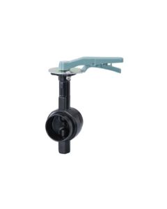 Kitz 4244L-600 6" Grooved Nylon Coated Ductile Iron EPDM Coated Disc Lever Butterfly Valve (Lead Free)