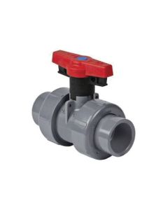 Spears 1839-012C True Union 2000 Industrial Ball Valve, 1-1/4 in Nominal, Socket and FNPT End Style, CPVC Body, FKM Softgoods, Domestic