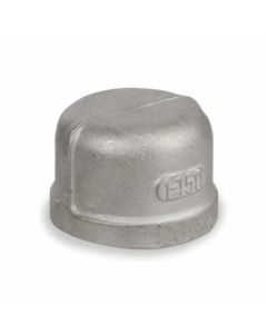 Smith-Cooper S3114C 012 ProPak Cast 304 Stainless Steel Heavy-Pattern Cap, 2 in FNPT