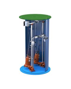 Liberty Pumps D3672LSG202-C-24, 3600 Series, Duplex Grinder Basin Package, With LSG202M Pump, Float Switch, Control Panel, 2 HP, 208/230v, 1 Phase, 2" Discharge, (36" x 72") Basin