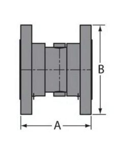 Spears 5423-060C Butterfly Check Valve, 6 in, Flanged, CPVC Body, EPDM Softgoods, Domestic