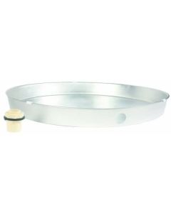 Camco 20856 Water Heater  Drain Pan   - 28" ID Alum Short w/CPVC Fitting  Bilingual