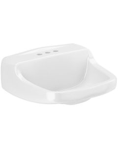 Sloan 20 Inch Vitreous China Wall Mount Bathroom Sink - White