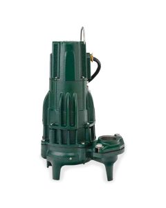 Zoeller 295-0009, Model G295, Waste-Mate 290 Series, High Head Sewage Pump, 2 HP, 460 Volts, 3 Phase, 6.1 Amps, Single Seal, 2" NPT Flanged Discharge, 214 GPM Max, 75 ft Max Head, 20 ft Cord, Manual