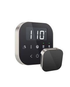 Mr.Steam AIRTBK-BN AirTempo® Steam Shower Control in Black with Brushed Nickel