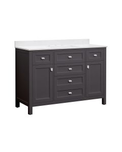 Cahaba CAVJUN48CG Juniper 48 in. Vanity in Charcoal Gray with Engineered Stone Top and Ceramic Basin