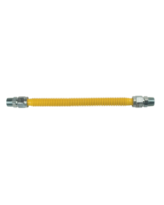 BrassCraft CSSB11-12 ProCoat 3/4 in. MIP x 3/4 in. MIP x 12 in. Stainless Steel Gas Connector 3/4 in. I.D. (290,900 BTU)