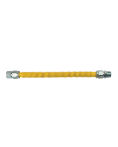 BrassCraft CSSB21-12 ProCoat 3/4 in. FIP x 3/4 in. MIP x 12 in. Stainless Steel Gas Connector 3/4 in. I.D. (290,900 BTU)